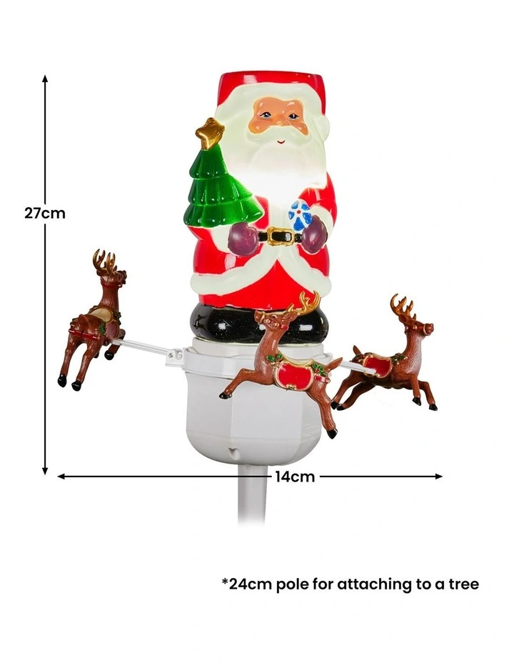 Christabelle Christmas Tree Topper Santa with Movement Images Lights Snow & Music image 3