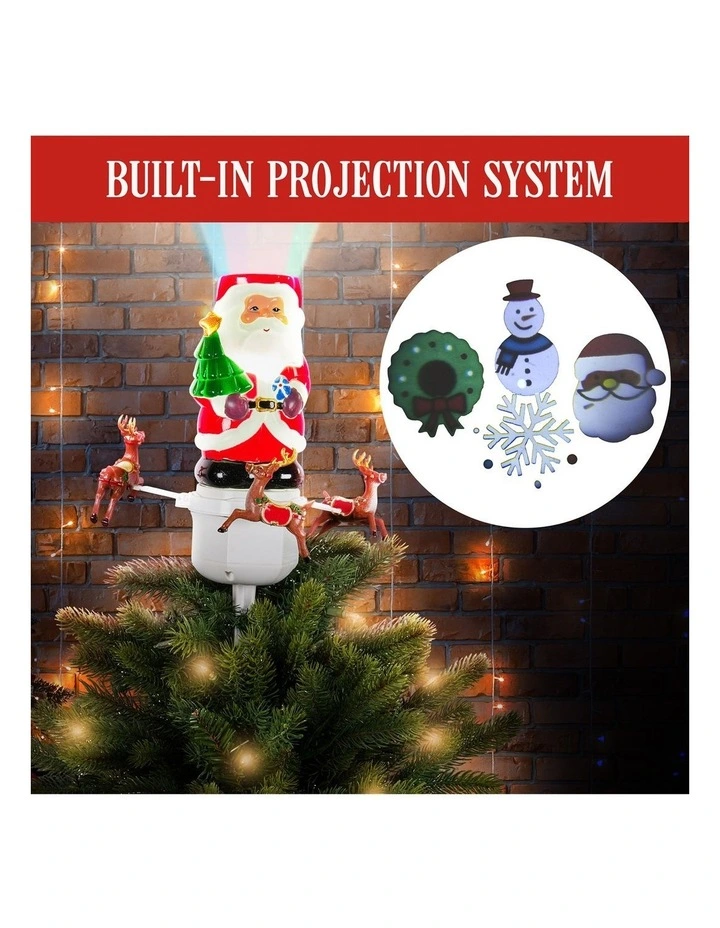 Christabelle Christmas Tree Topper Santa with Movement Images Lights Snow & Music image 5
