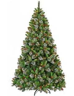 Christabelle 9ft Christmas Tree with Twinkle Lights Wintry Pine