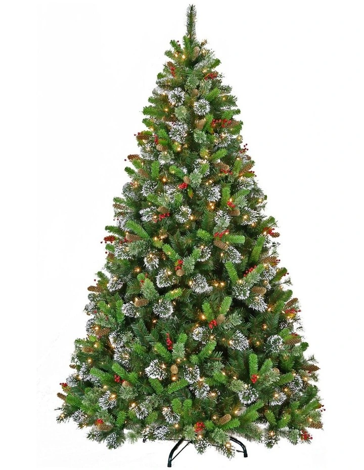 Christabelle 9ft Christmas Tree with Twinkle Lights Wintry Pine image 1