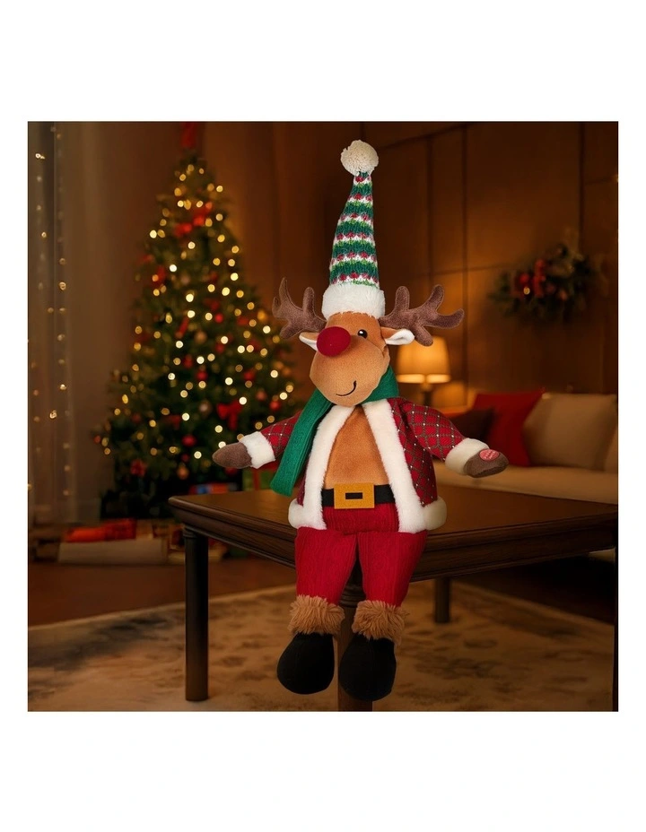 Christabelle 56cm Christmas Moose Animated Musical Decoration Ornament for Table Top or Mantel image 4