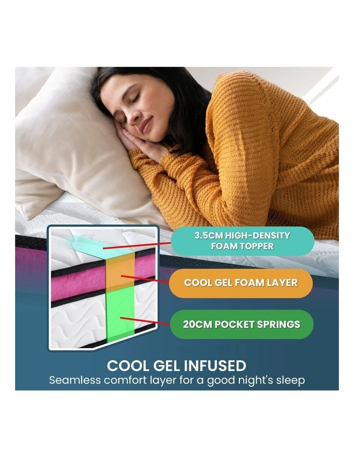 Laura Hill Memory Foam Cool Gel Infused King Mattress image 6