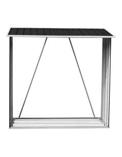 Wallaroo Wood Storage Shed Galvanized Steel - Black