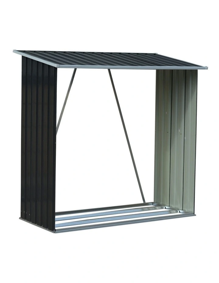 Wallaroo Wood Storage Shed Galvanized Steel - Black image 2