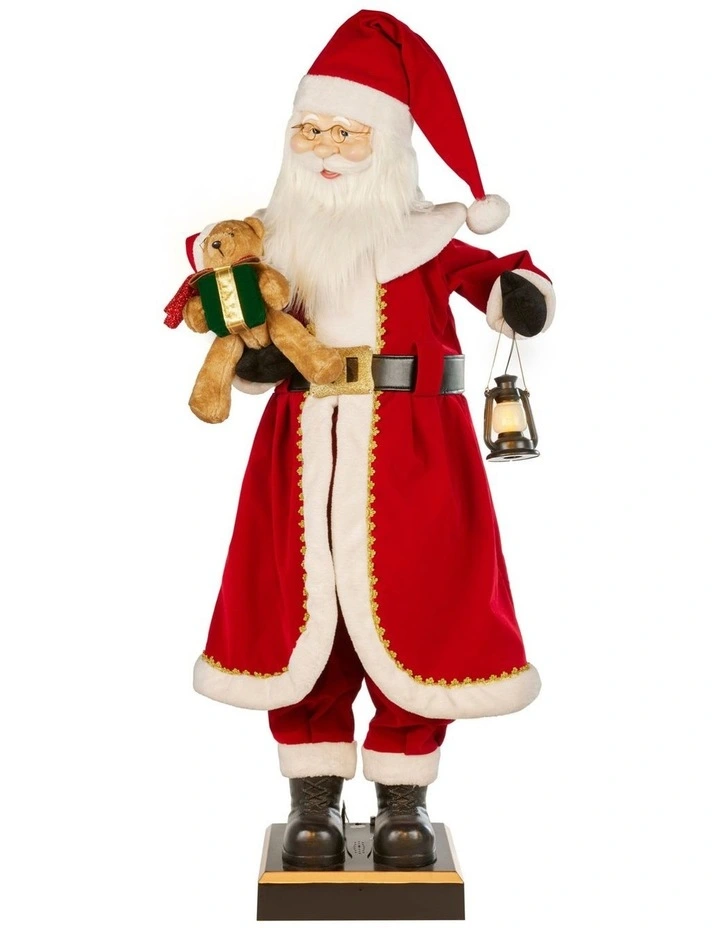 Christabelle Large 1.5m Musical Animated Santa Claus Christmas Decoration with Lantern Ornament image 1