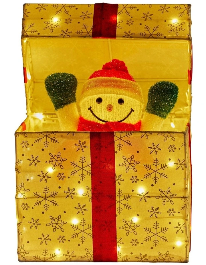 Christabelle Animated Snowman in a Gift Box LED Christmas Tree Decoration Ornament Lights Xmas image 1