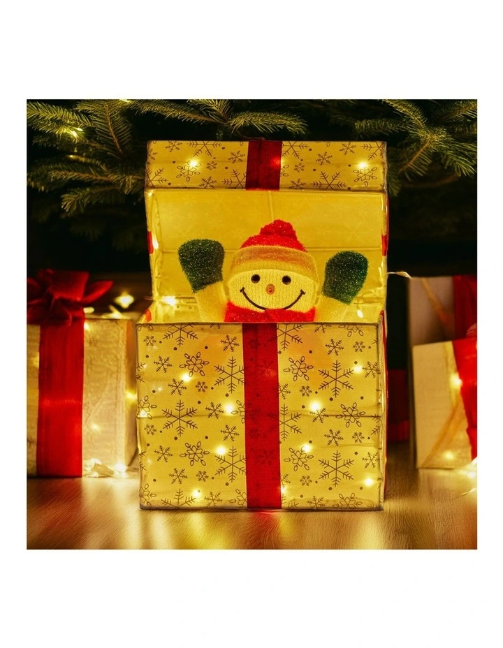 Christabelle Animated Snowman in a Gift Box LED Christmas Tree Decoration Ornament Lights Xmas image 7