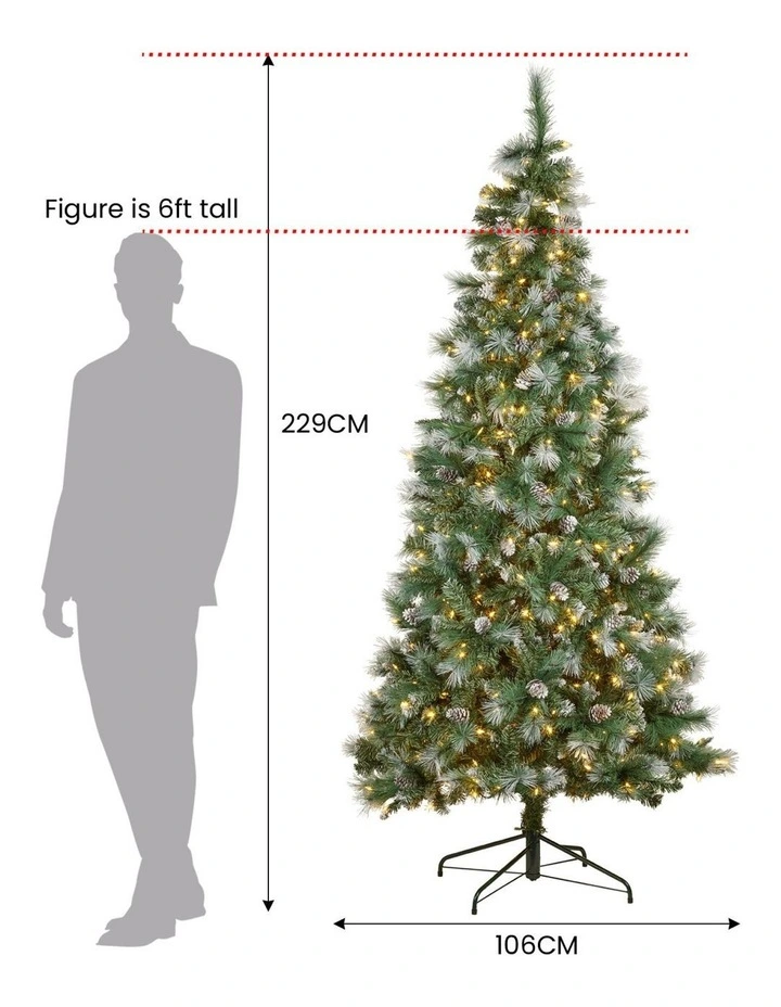 Christabelle 2.3m Bayville Pine Slim Pre-Lit Christmas Tree image 3