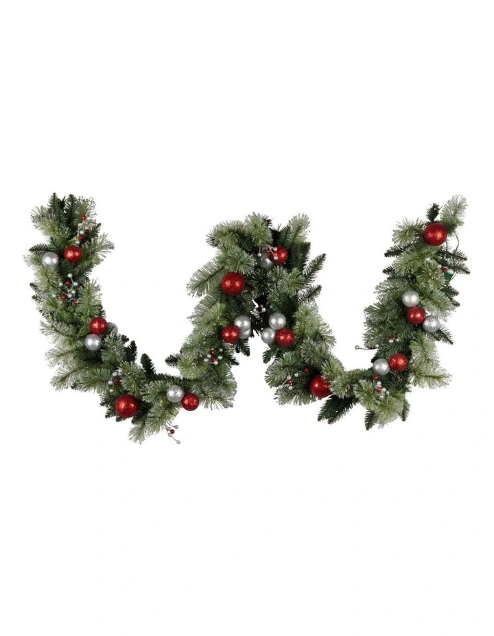 Christabelle 2.7m Christmas Garland with LED Lights and Baubles Mantle Decoration Ornament image 4