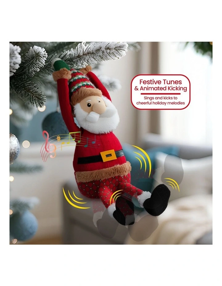 Christabelle 41cm Christmas Santa Animated Musical Decoration Ornament for Table Top or Mantel image 3