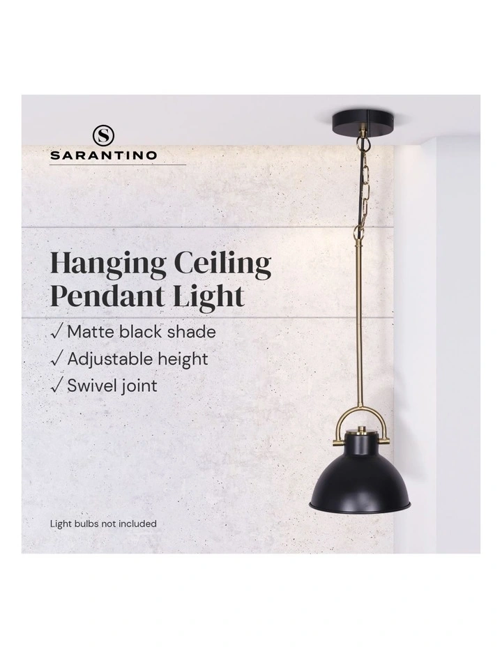 Sarantino Black and Gold Pendant Light image 4