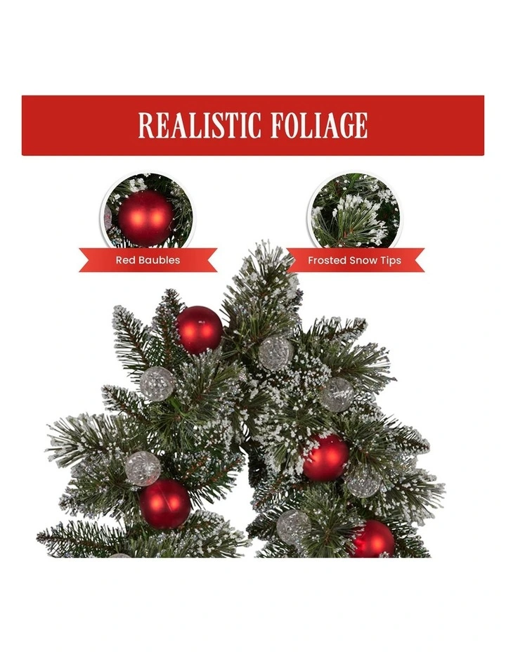 Christabelle 2.74m Christmas Garland Snowy with LED Lights Multicolour Tree Decoration Ornament image 6