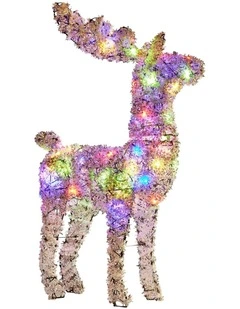 Christabelle 112cm Animated Reindeer Christmas LED Lights Indoor Outdoor Yard Statue Decoration