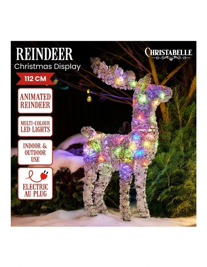 Christabelle 112cm Animated Reindeer Christmas LED Lights Indoor Outdoor Yard Statue Decoration image 3