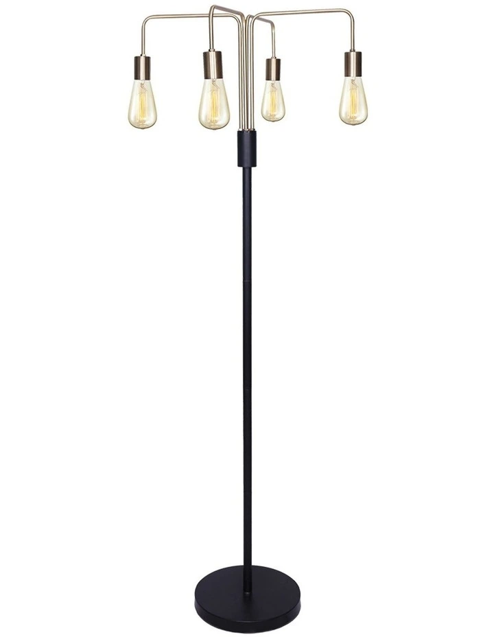 Sarantino 4-Light Industrial Floor Lamp image 1