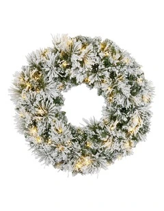 Christabelle 61cm Snow Christmas Wreath Lush Majestic Front Door Decoration Ornament
