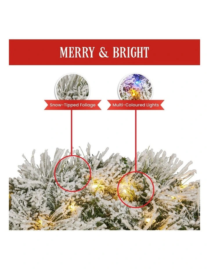 Christabelle 61cm Snow Christmas Wreath Lush Majestic Front Door Decoration Ornament image 5
