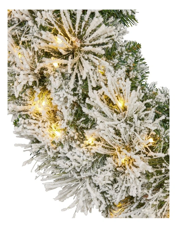 Christabelle 61cm Snow Christmas Wreath Lush Majestic Front Door Decoration Ornament image 6