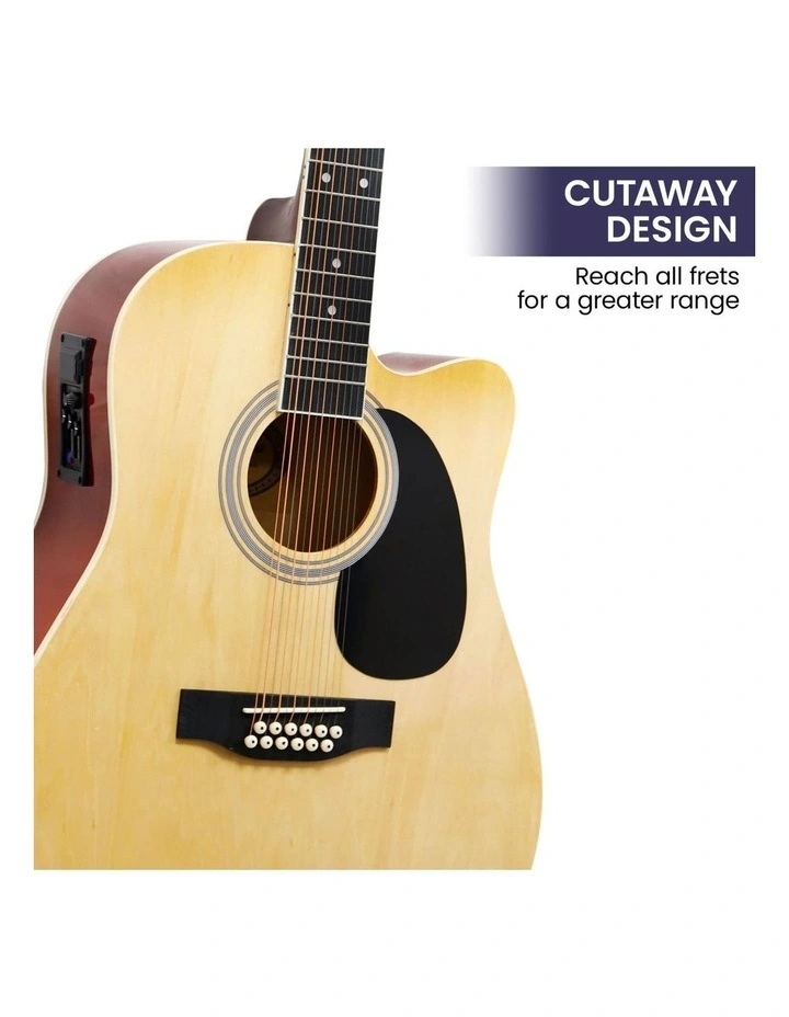 Karrera 12-String Acoustic Guitar with EQ - Natural image 3