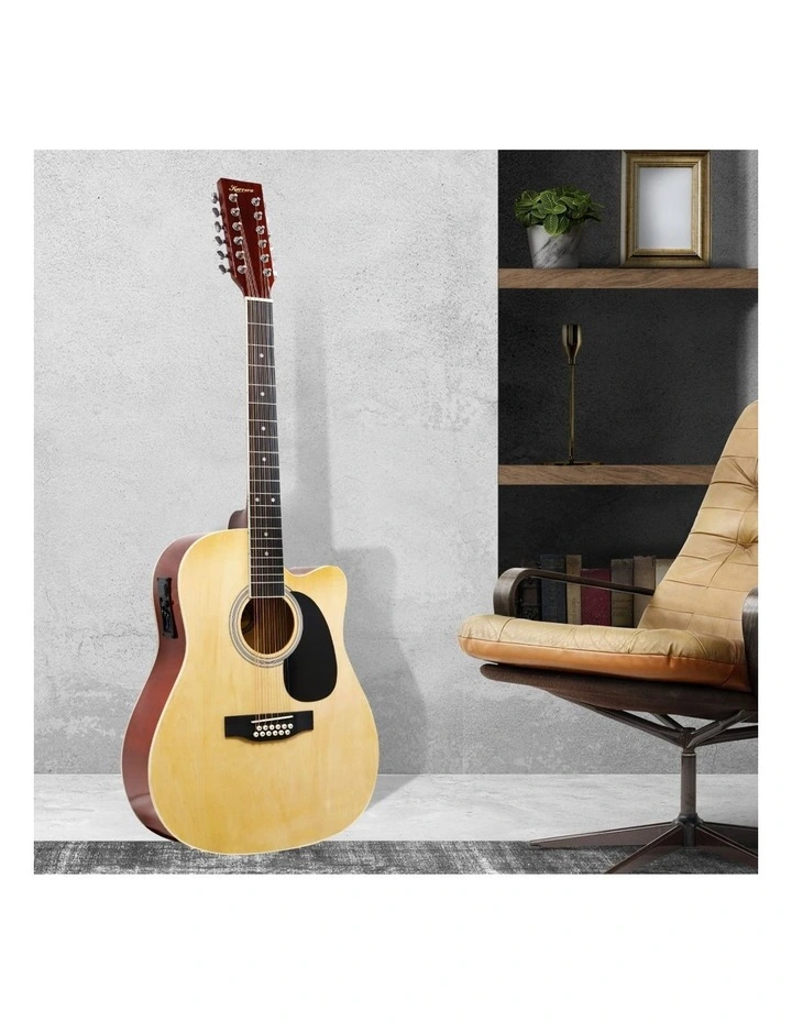 Karrera 12-String Acoustic Guitar with EQ - Natural image 7