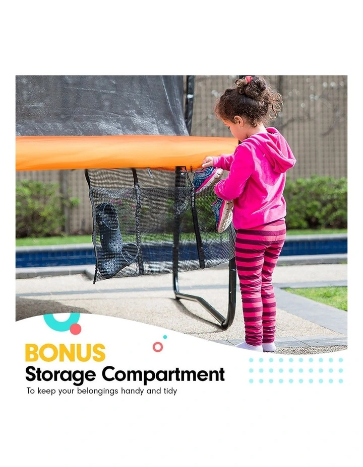 Kahuna Trampoline 8 ft x 14 ft Oval Outdoor - Orange image 6