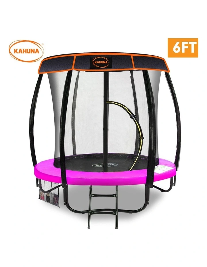 Kahuna Trampoline 6 ft with Roof - Pink image 2