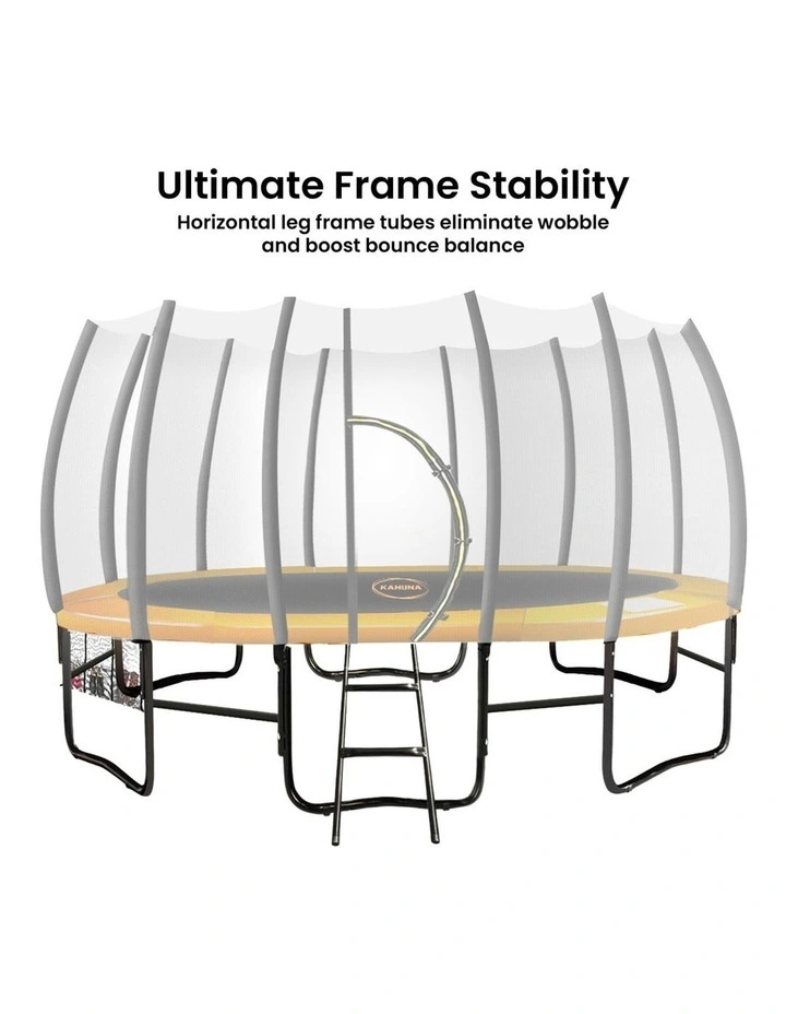 Kahuna 14 ft Springless Trampoline with Basketball Set image 4