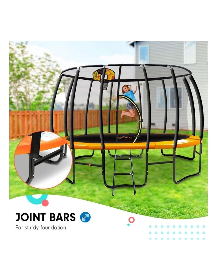Kahuna Trampoline 12 ft with Basketball Set - Orange image 5