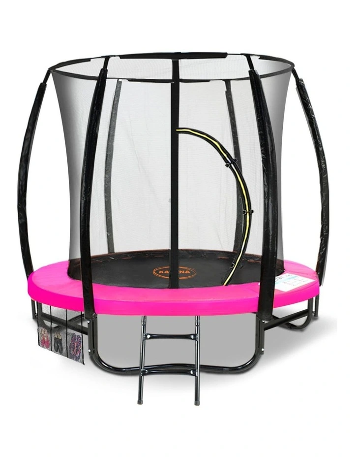 Kahuna Classic 6ft Trampoline Round Outdoor Free Safety Net Spring Pad Cover Mat Pink image 1