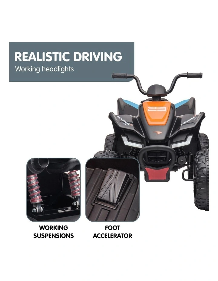Kahuna MCL35 McLaren Kids Toy Ride On Electric Quad Bike - Black image 3