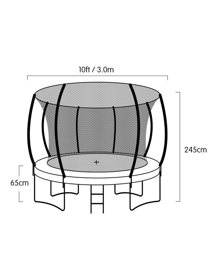 Kahuna Trampoline 10 ft with Basketball Set - Rainbow image 2