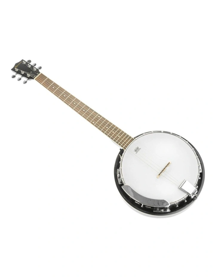 Karrera 6-String Resonator Banjo - Black image 1