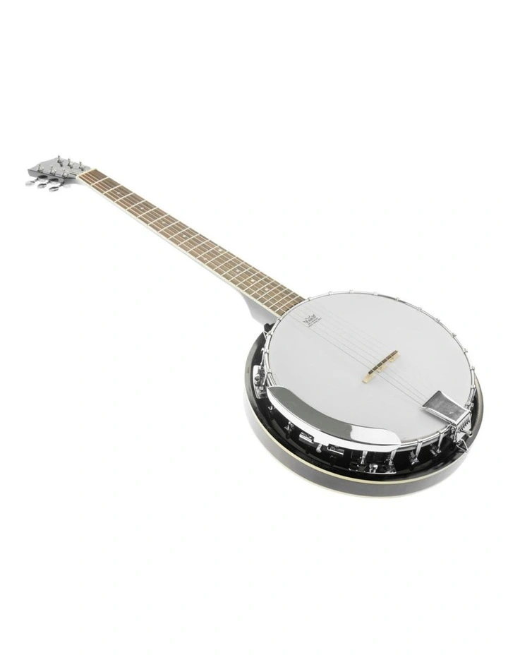 Karrera 6-String Resonator Banjo - Black image 3