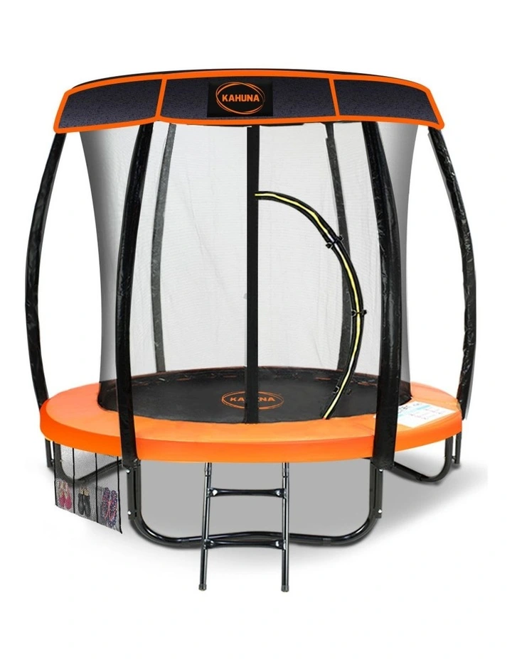 Kahuna Trampoline 6 ft with Roof Cover - Orange image 1