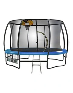Kahuna Pro 14 ft Trampoline with Mat, Reversible Pad, Basketball Set
