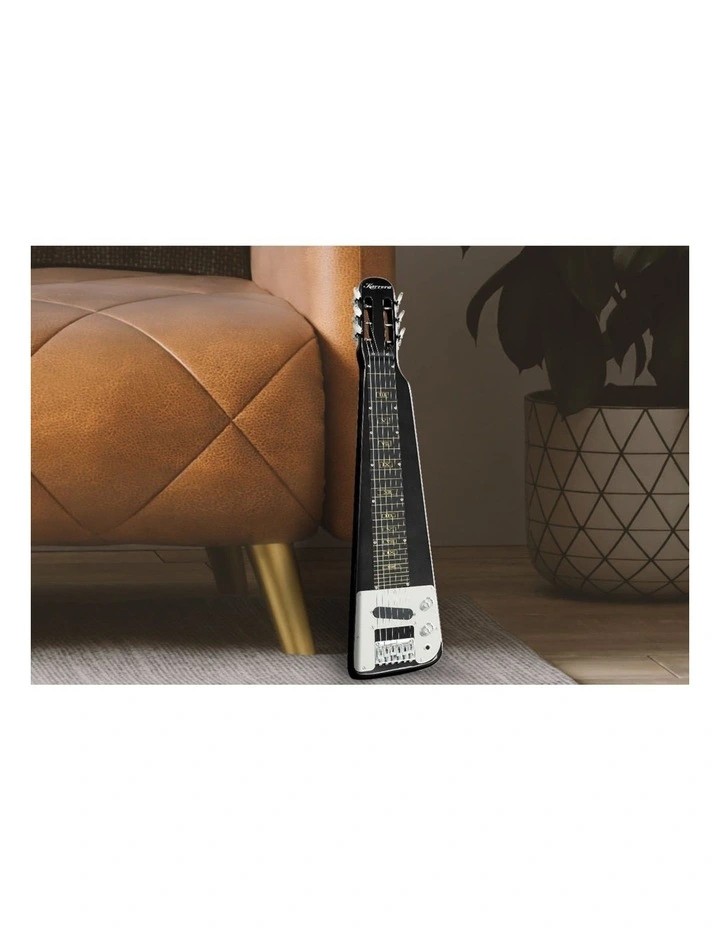 29in 6-String Lap Steel Hawaiian Guitar in Black image 7