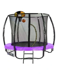 Kahuna Classic 6 ft Trampoline with Basketball Set - Purple