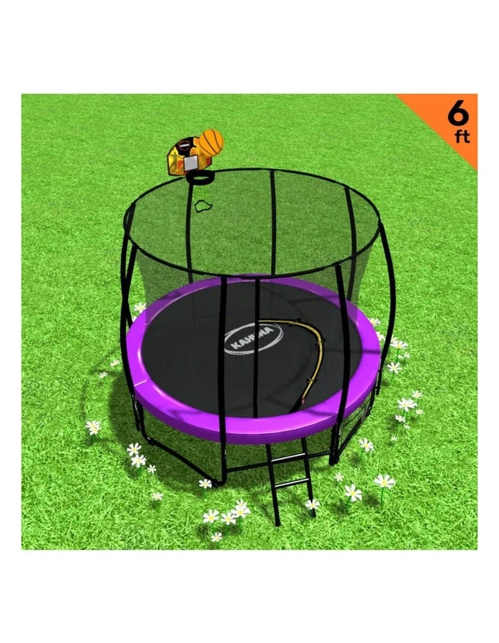 Kahuna Classic 6 ft Trampoline with Basketball Set - Purple image 4