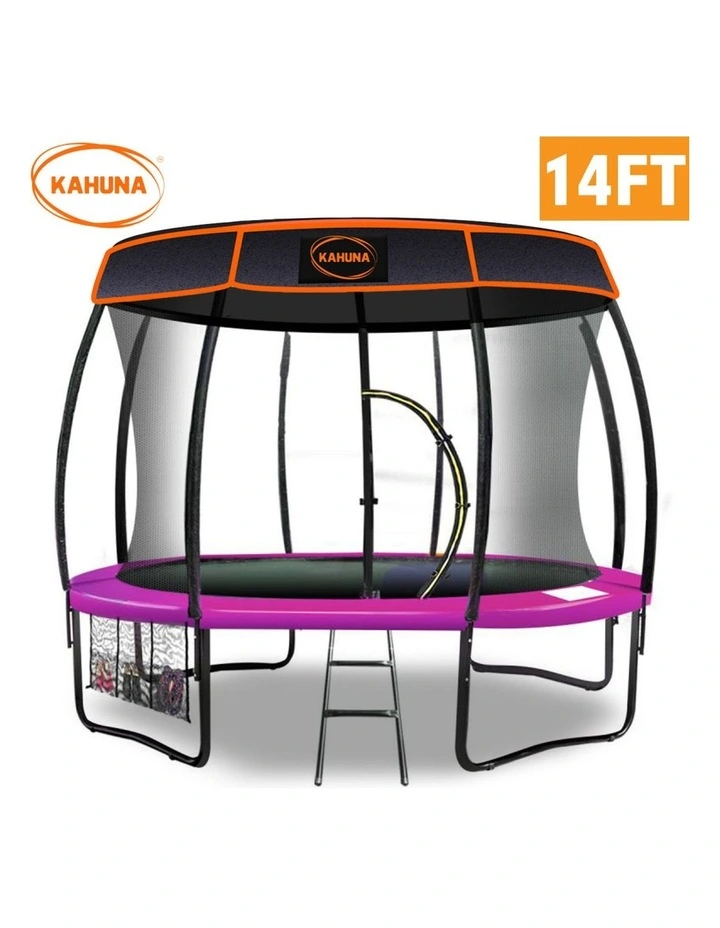 Kahuna Trampoline 14 ft with Roof - Pink image 2
