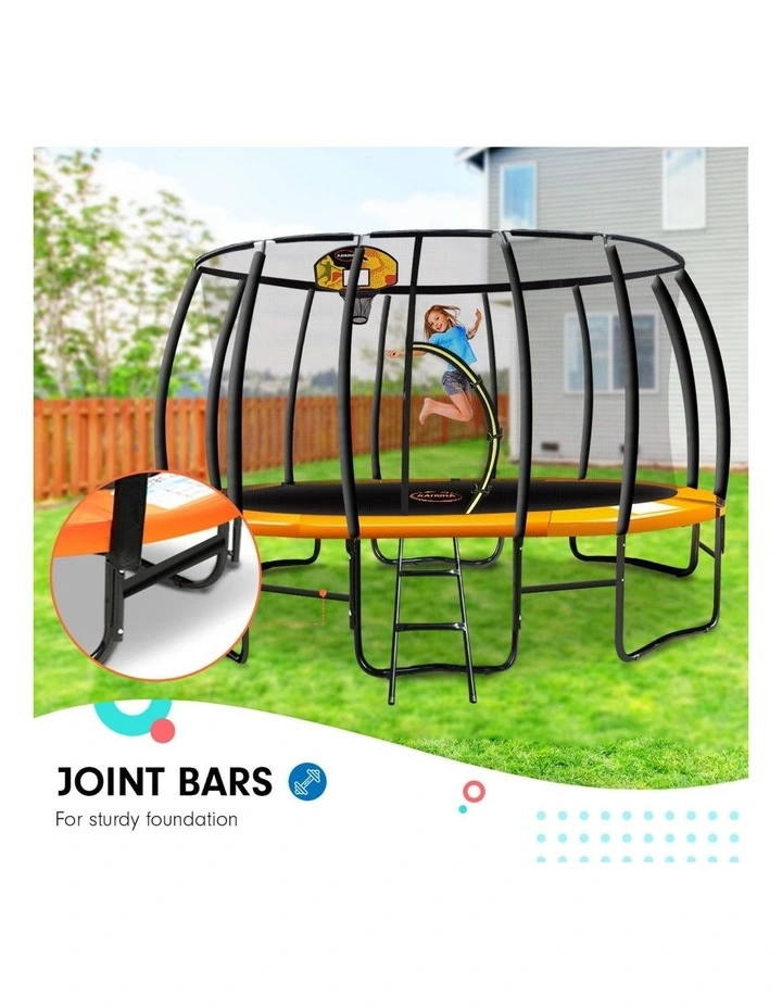 Kahuna Trampoline 16 ft with Basketball Set - Orange image 4
