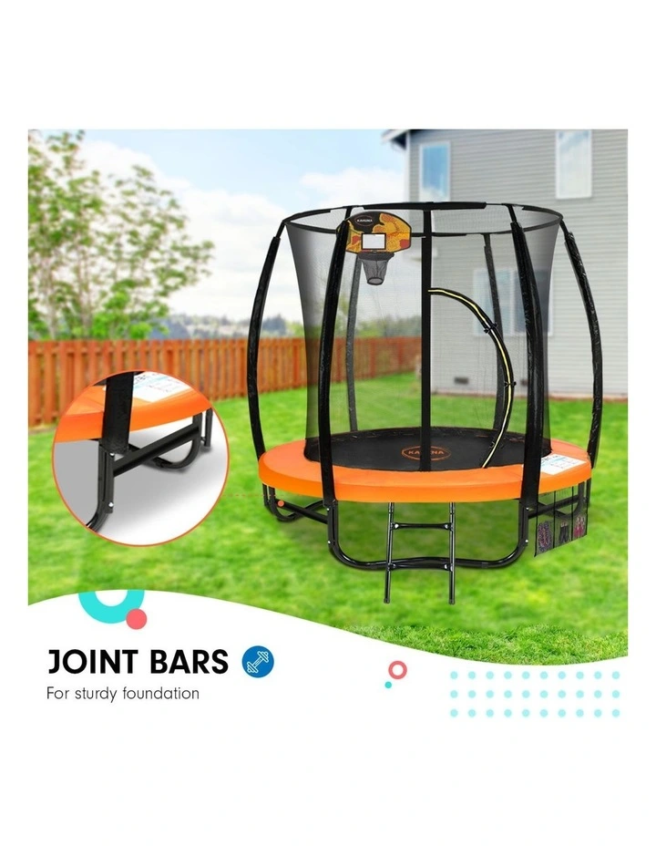 Kahuna Trampoline 6 ft with Basketball Set - Orange image 5