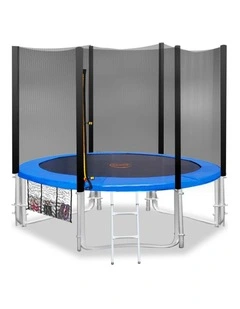 Kahuna 8 ft Outdoor Round Blue Trampoline for Kids and Children
