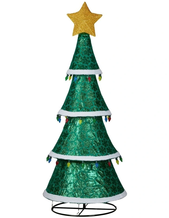 Christabelle Large 2m Indoor Outdoor Tiered Christmas Tree with Lights image 2