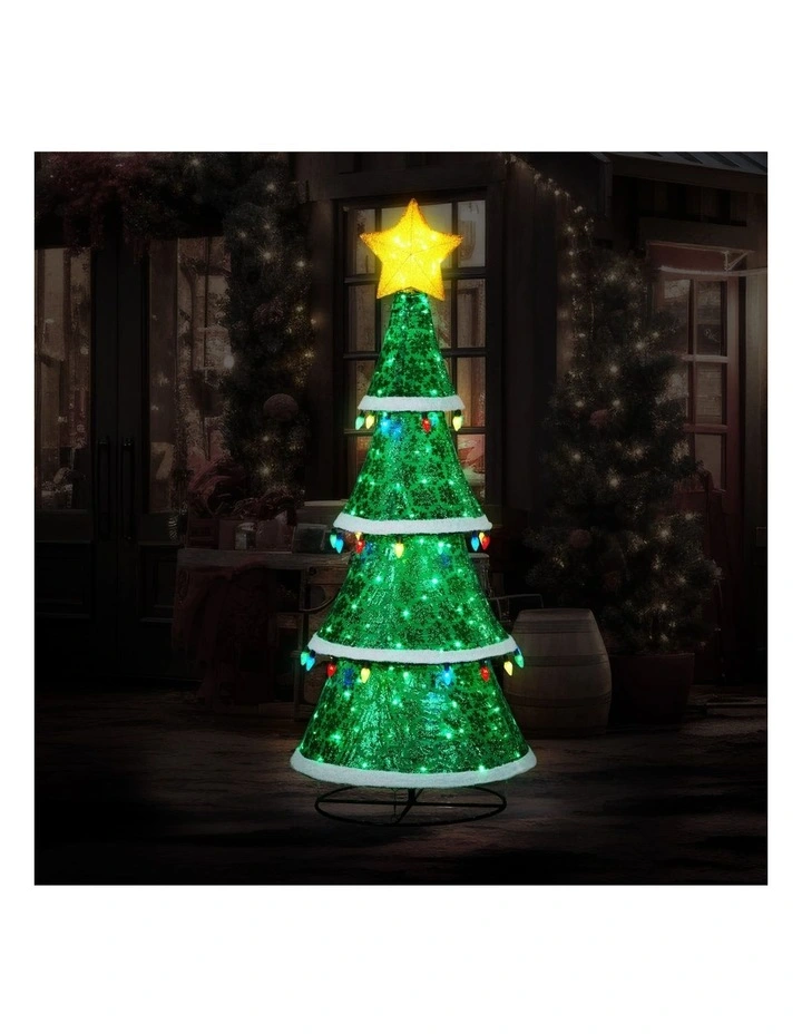 Christabelle Large 2m Indoor Outdoor Tiered Christmas Tree with Lights image 7