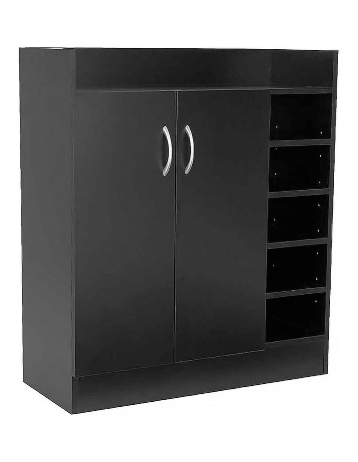 Sarantino 21 Pairs Shoe Cabinet Rack Storage Organiser 80 x 30 x 90cm in Black image 1