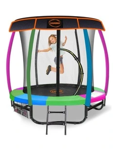Kahuna Trampoline 6 ft with Roof - Rainbow