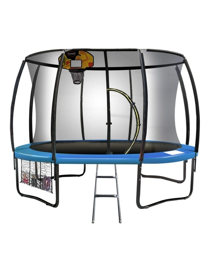 Kahuna Trampoline 10 ft with Basketball Set - Blue image 1