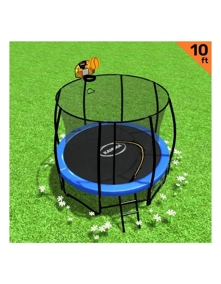 Kahuna Trampoline 10 ft with Basketball Set - Blue image 4