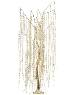 Christabelle Silver Willow Tree 180cm Christmas Display Warm White LED Lights Flexible Branches