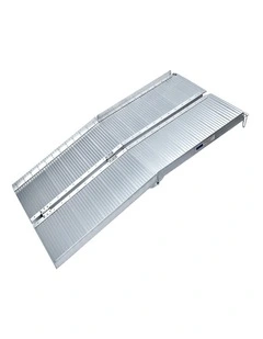 Kartrite 4ft Aluminium Foldable Wheelchair Ramp Non-Slip R02 Silver